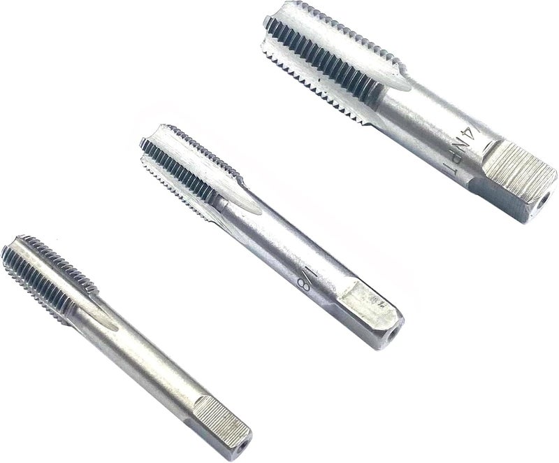 Smsucfuda 1/16",2PCS 1/8",2PCS 1/4" NPT Pipe Tap Set,5Pcs Carbon Steel Pipe Taps Cutting Tools Great for Various Mechanics DIY Thread Cutting and Cleaning - Image 5
